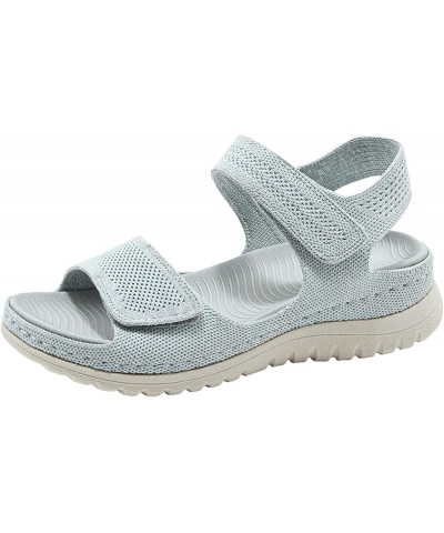 Women's Sandals for Flat Feet Sports And Leisure Sandals Hollow Beach Thick Bottom Thong Sandals with Heels for Women Grey $2...