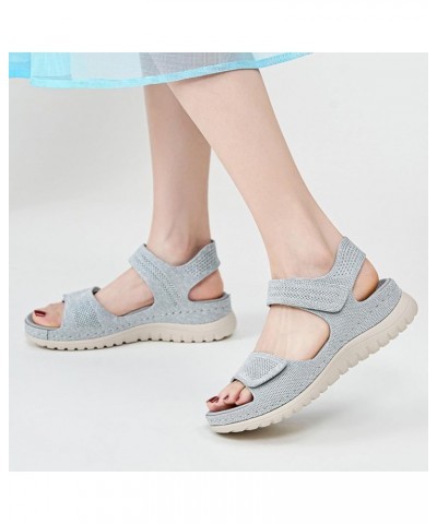 Women's Sandals for Flat Feet Sports And Leisure Sandals Hollow Beach Thick Bottom Thong Sandals with Heels for Women Grey $2...