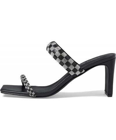 Women's Yessenia Heeled Sandal Black Check Stone $25.57 Sandals