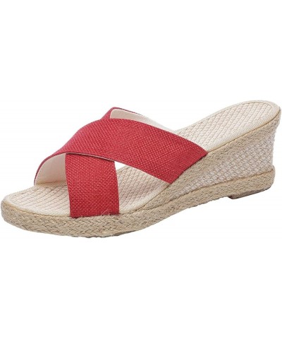 Women's Breathable Open Toe Slide Sandals Outdoor Breathable Fashion Slippers Leisure Slip-on Casual Wedges Women's Slipper (...