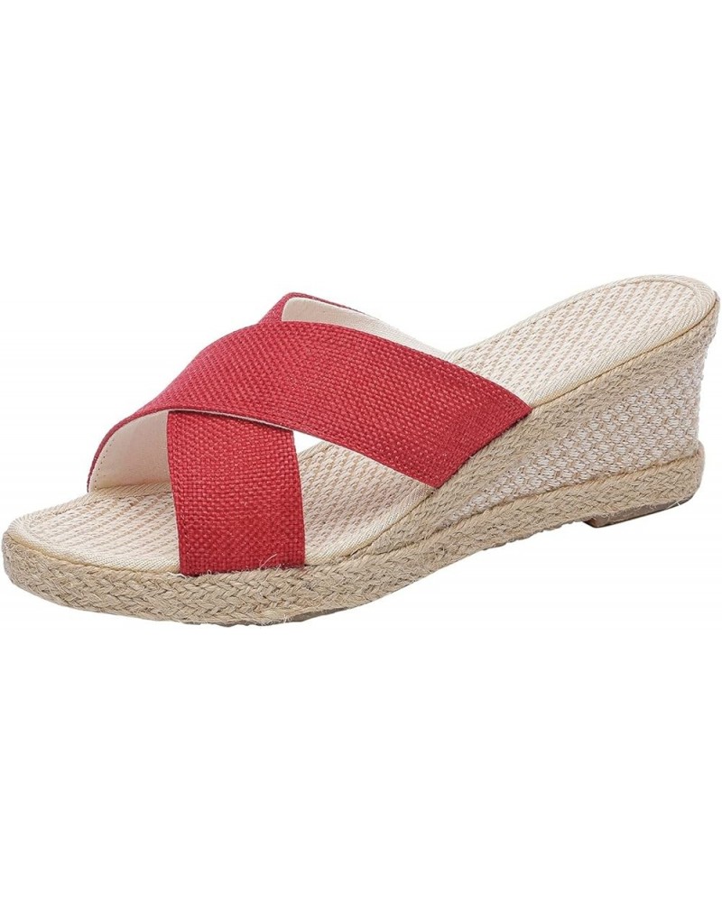 Women's Breathable Open Toe Slide Sandals Outdoor Breathable Fashion Slippers Leisure Slip-on Casual Wedges Women's Slipper (...