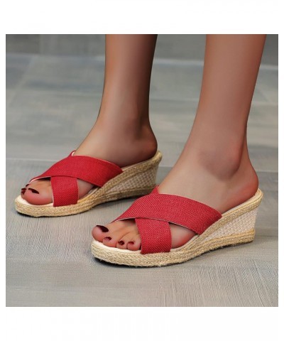 Women's Breathable Open Toe Slide Sandals Outdoor Breathable Fashion Slippers Leisure Slip-on Casual Wedges Women's Slipper (...