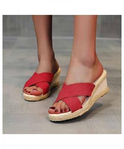 Women's Breathable Open Toe Slide Sandals Outdoor Breathable Fashion Slippers Leisure Slip-on Casual Wedges Women's Slipper (...