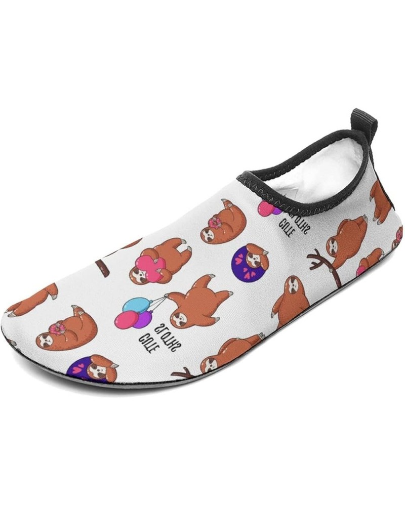 Cute Cartoon Sloths Water Shoes Barefoot Aqua Pool Socks for Beach Swim Walking 9/10women,7/8men $17.66 Outdoor Shoes