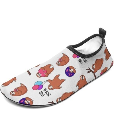 Cute Cartoon Sloths Water Shoes Barefoot Aqua Pool Socks for Beach Swim Walking 9/10women,7/8men $17.66 Outdoor Shoes