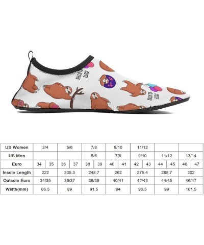 Cute Cartoon Sloths Water Shoes Barefoot Aqua Pool Socks for Beach Swim Walking 9/10women,7/8men $17.66 Outdoor Shoes