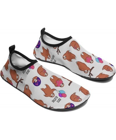 Cute Cartoon Sloths Water Shoes Barefoot Aqua Pool Socks for Beach Swim Walking 9/10women,7/8men $17.66 Outdoor Shoes