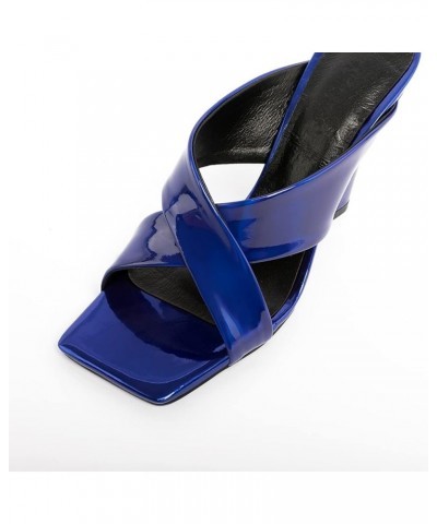 Fashion Polka Dots Mules Shoes 026 Blue $26.66 Sandals