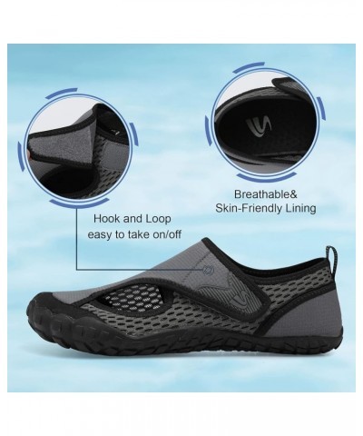 Water Shoes for Womens Mens Barefoot Swim Beach Aqua Shoes Quick Dry for Pool Hiking Training Outdoor Water Sports Vel Grey $...