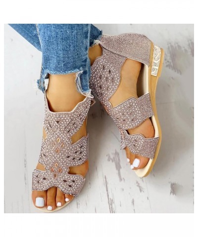 Platform Heels for Women Open Toe Elastic Strap Espadrilles Platform Casual Sandal Beach Dressy Slides Shoes 19-hyems-3-beige...