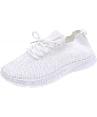 Women's Slip On Mesh Walking Shoes Ladies Fashion Black Breathable Mesh Lightweight Lace Up Platform Casual Sports Shoes Snea...