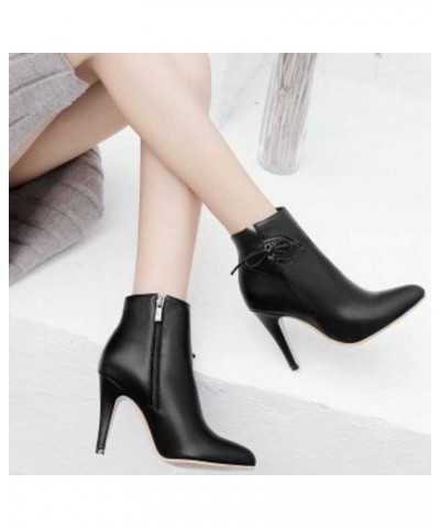 Women Ankle Boots Black $23.97 Boots