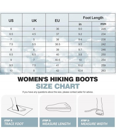 Womens Hiking Boots Waterproof Lightweight Hiking Boots Women Ankle Support Hiking Shoes Backpacking Boots Breathable Non-sli...