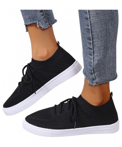 Low Top Casual Walking Shoes Tennis Breathable Sneaker Running Shoes Womens Athletic Shoes Comfortable Walking Shoes Z-09 Bla...