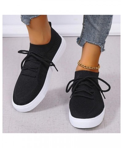 Low Top Casual Walking Shoes Tennis Breathable Sneaker Running Shoes Womens Athletic Shoes Comfortable Walking Shoes Z-09 Bla...