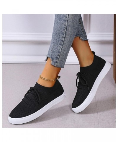 Low Top Casual Walking Shoes Tennis Breathable Sneaker Running Shoes Womens Athletic Shoes Comfortable Walking Shoes Z-09 Bla...