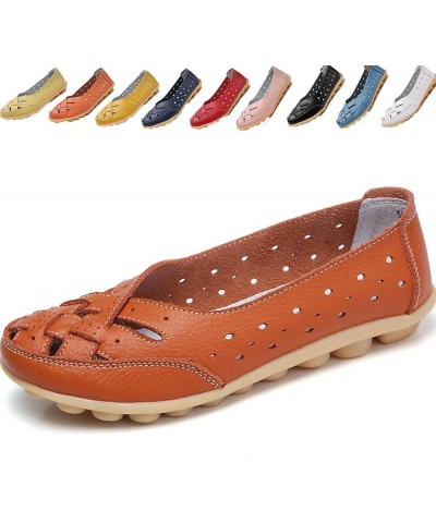 Stylendy Orthopedic Loafers, Orthopedic Loafers in Breathable Leather, Orthopedic Shoes for Women Orange $15.90 Loafers & Sli...