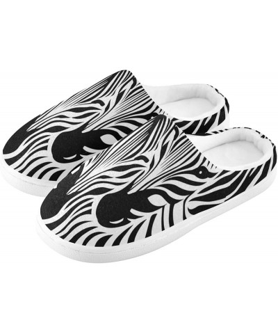 Animal Zebra Leopard Print House Slippers Non Slip Home Casual Shoes Bedroom Travel for Men Women Multi $14.85 Slippers