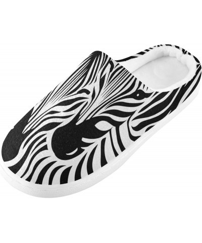 Animal Zebra Leopard Print House Slippers Non Slip Home Casual Shoes Bedroom Travel for Men Women Multi $14.85 Slippers