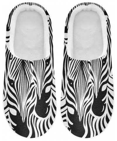 Animal Zebra Leopard Print House Slippers Non Slip Home Casual Shoes Bedroom Travel for Men Women Multi $14.85 Slippers