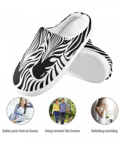 Animal Zebra Leopard Print House Slippers Non Slip Home Casual Shoes Bedroom Travel for Men Women Multi $14.85 Slippers