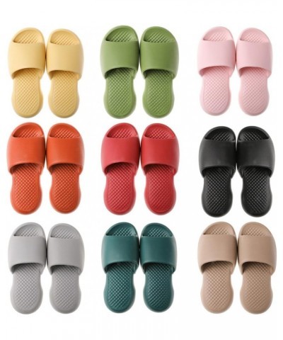 Adults Couple Slides Shower Fashion Solid Thick: Soft Sole Simple Color Women Slippers Flexible Bathroom Nonskid $12.41 Slippers