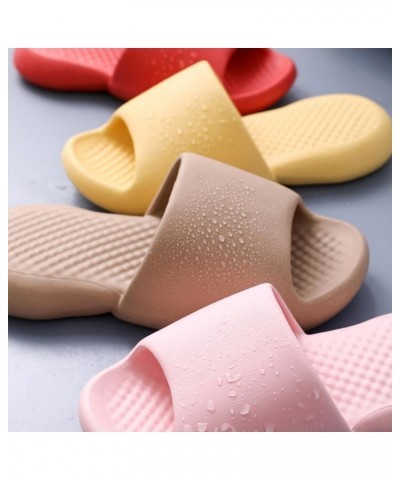 Adults Couple Slides Shower Fashion Solid Thick: Soft Sole Simple Color Women Slippers Flexible Bathroom Nonskid $12.41 Slippers