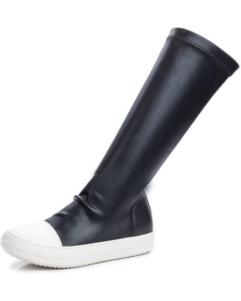 Women's Comfort Knee-High Boots Women Thigh High Boots Sneakers Stretch Flat Over The Knee for Women B Black $37.95 Boots