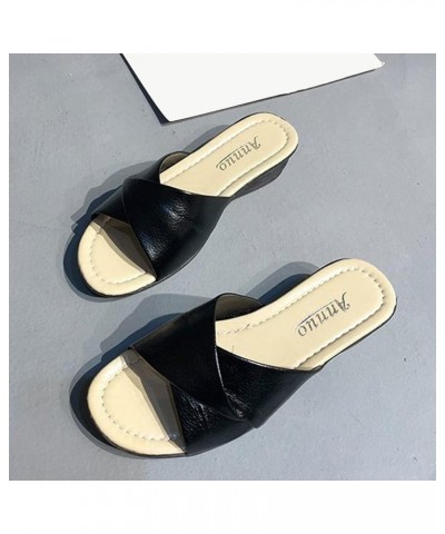 sandals women flat sandalias para mujer elegantes flats with ankle strap black strappy heels reef sandals women 02 Black $14....