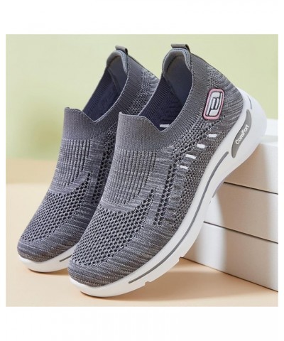 Slip On Sneakers Women Womens Running Shoes Lightweight Women Sneakers Walking Tennis Shoes for Women Z3-gray $12.96 Athletic...