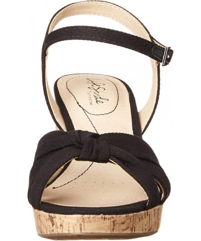 Women's, Lucky Sandal Black Canvas $17.92 Sandals