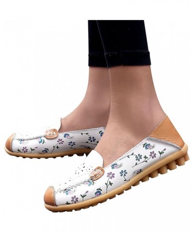 Fashion Womens Breathable Lace Up Shoes Flats Casual Shoes Slip ons Gift for Women White $13.09 Flats