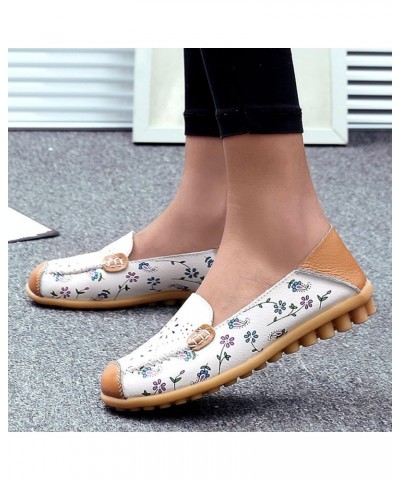 Fashion Womens Breathable Lace Up Shoes Flats Casual Shoes Slip ons Gift for Women White $13.09 Flats