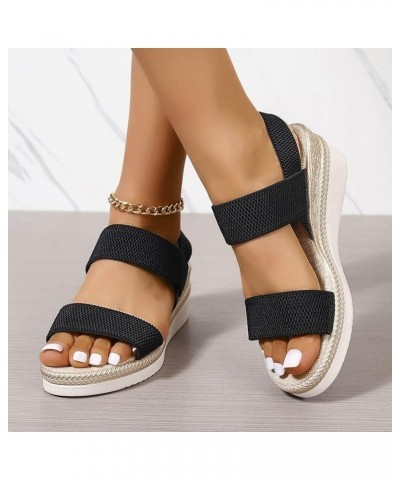 Party Dress Shoes Sexy Foam Insole Women's Athletic Outdoor Sandals Casual Kitten Heel Black $13.91 Outdoor Shoes