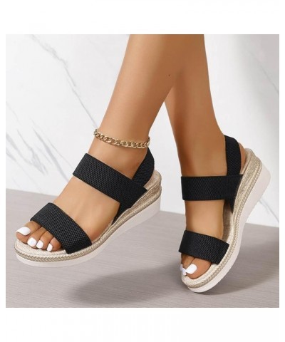 Party Dress Shoes Sexy Foam Insole Women's Athletic Outdoor Sandals Casual Kitten Heel Black $13.91 Outdoor Shoes