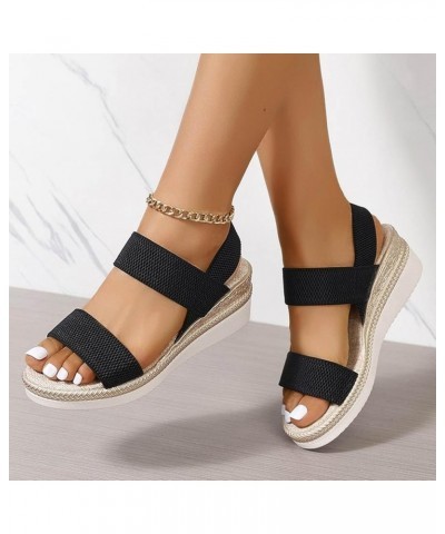 Party Dress Shoes Sexy Foam Insole Women's Athletic Outdoor Sandals Casual Kitten Heel Black $13.91 Outdoor Shoes