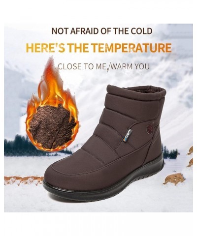 Women Snow Boots Fur Lined Warm Winter Anti-Slip Ankle Booties Waterproof Slip On Outdoor Comfortable Shorts Booties Shoes 8....