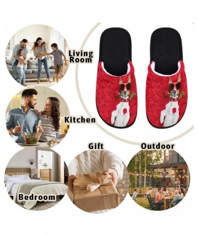 Dog Sunglasses Slippers Home for Women Men Flower Petals Warm Soft Anti Skid House Shoes Washable Reusable for Bedroom Kitche...