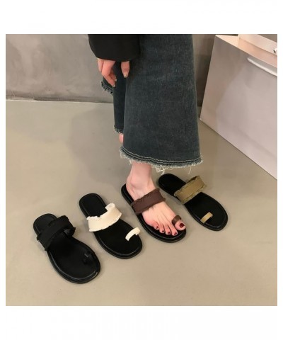 Shiny Rhinestone Strap Flat Slippers for Women Ladies Fashion Breathable Ope Toe Slip on Shoes Casual Dressy Beach Slippers 1...