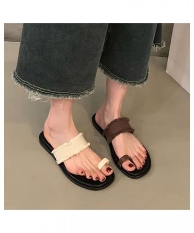 Shiny Rhinestone Strap Flat Slippers for Women Ladies Fashion Breathable Ope Toe Slip on Shoes Casual Dressy Beach Slippers 1...