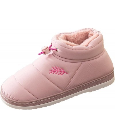 Winter Warm Water Velvet Short Expansion Belt Snow Boots Women Flat Women's Boots Snow Boots Womens Size 6 Pink $13.14 Boots