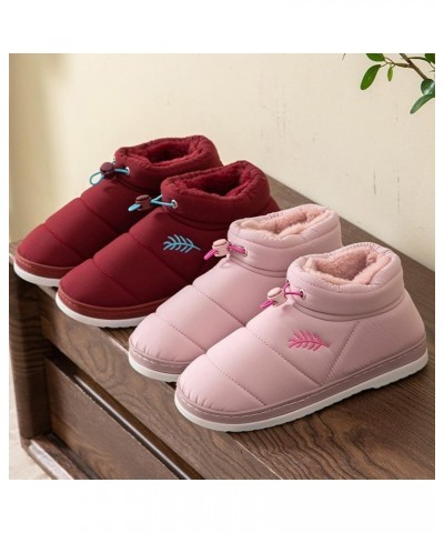 Winter Warm Water Velvet Short Expansion Belt Snow Boots Women Flat Women's Boots Snow Boots Womens Size 6 Pink $13.14 Boots