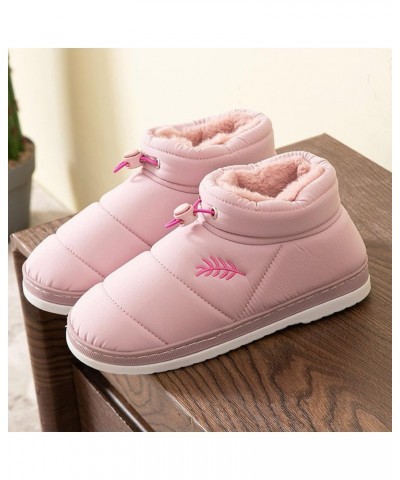 Winter Warm Water Velvet Short Expansion Belt Snow Boots Women Flat Women's Boots Snow Boots Womens Size 6 Pink $13.14 Boots