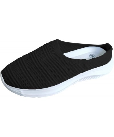 Slip On Sneakers Women Fashion Summer Sports Shoes Flat Non Slip Mesh Gym Jogging Sneaker Casual Sneakers for Women Black $15...