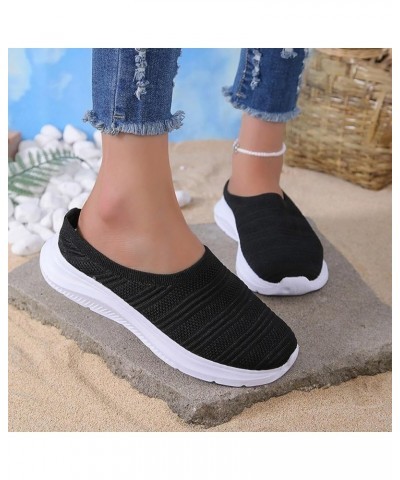 Slip On Sneakers Women Fashion Summer Sports Shoes Flat Non Slip Mesh Gym Jogging Sneaker Casual Sneakers for Women Black $15...