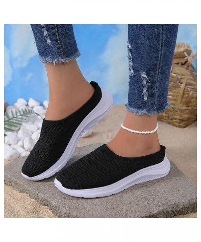 Slip On Sneakers Women Fashion Summer Sports Shoes Flat Non Slip Mesh Gym Jogging Sneaker Casual Sneakers for Women Black $15...