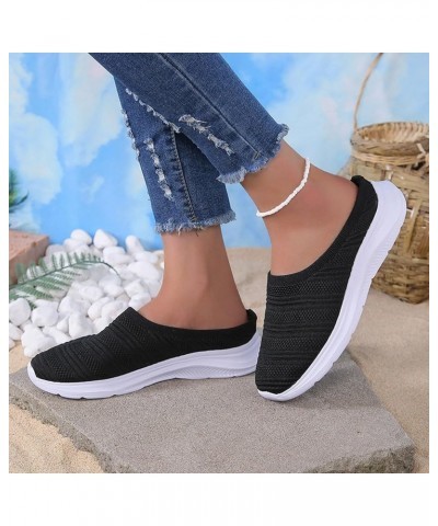 Slip On Sneakers Women Fashion Summer Sports Shoes Flat Non Slip Mesh Gym Jogging Sneaker Casual Sneakers for Women Black $15...