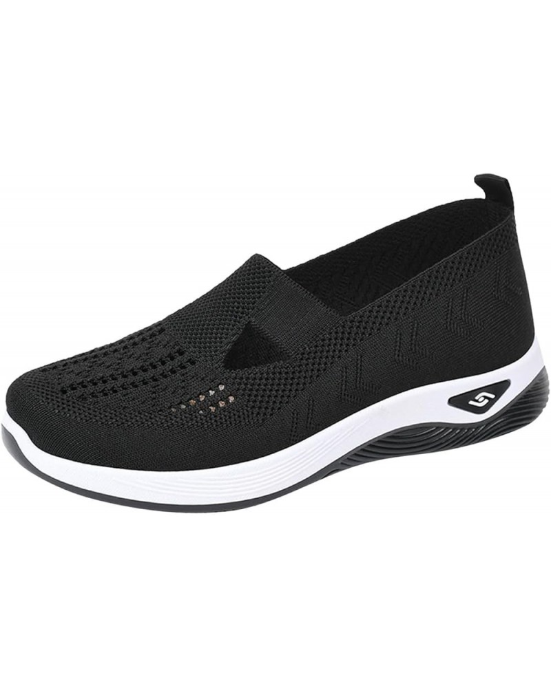 Women's Sneakers Woven Shoes Comfort Slippers Women Breathable Casual Shoes Round Head Casual Men Casual Shoes Black $15.94 F...