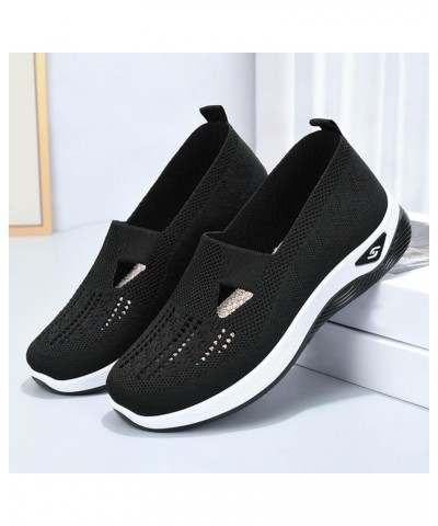 Women's Sneakers Woven Shoes Comfort Slippers Women Breathable Casual Shoes Round Head Casual Men Casual Shoes Black $15.94 F...