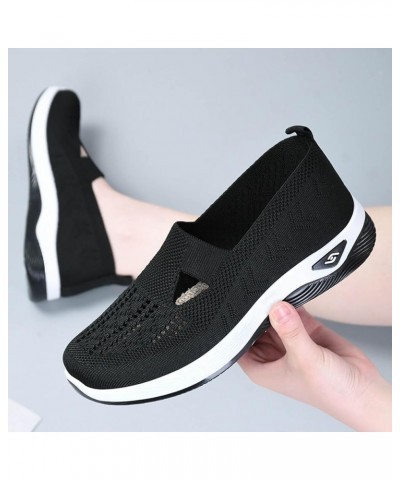 Women's Sneakers Woven Shoes Comfort Slippers Women Breathable Casual Shoes Round Head Casual Men Casual Shoes Black $15.94 F...